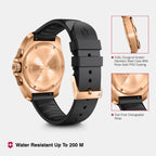 I.n.o.x. Chrono Men Quartz Black Dial Analog  Rubber Watch 249177