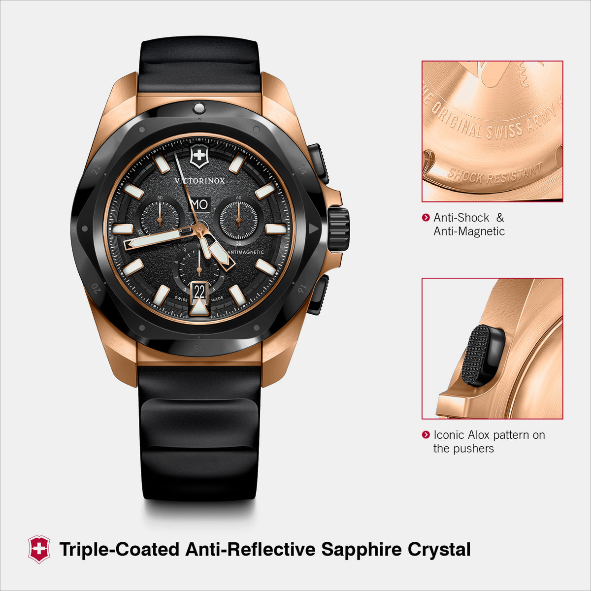 I.n.o.x. Men Quartz Black Dial Analog  Rubber Watch 249178