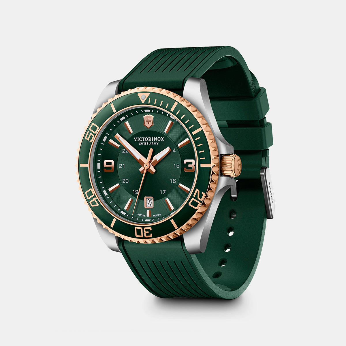 Maverick Men Quartz Green Dial Analog  Rubber Watch 249182