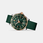 Maverick Men Quartz Green Dial Analog  Rubber Watch 249182