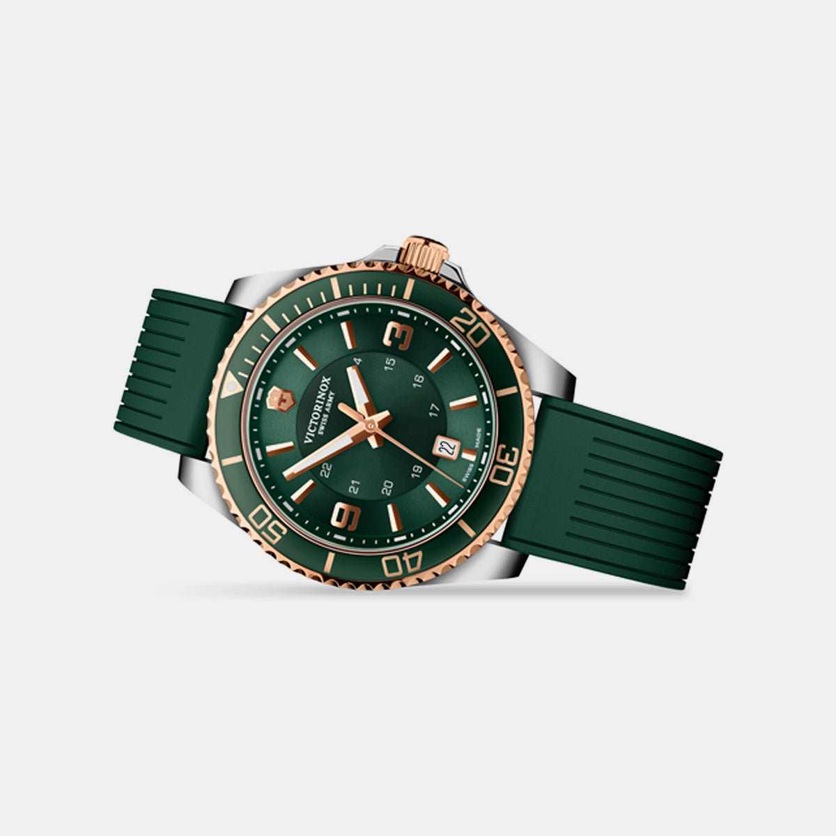 Maverick Men Quartz Green Dial Analog  Rubber Watch 249182
