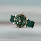 Maverick Men Quartz Green Dial Analog  Rubber Watch 249182