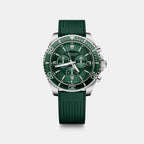 Maverick Men Quartz Green Dial Chronograph   Rubber Watch 249185