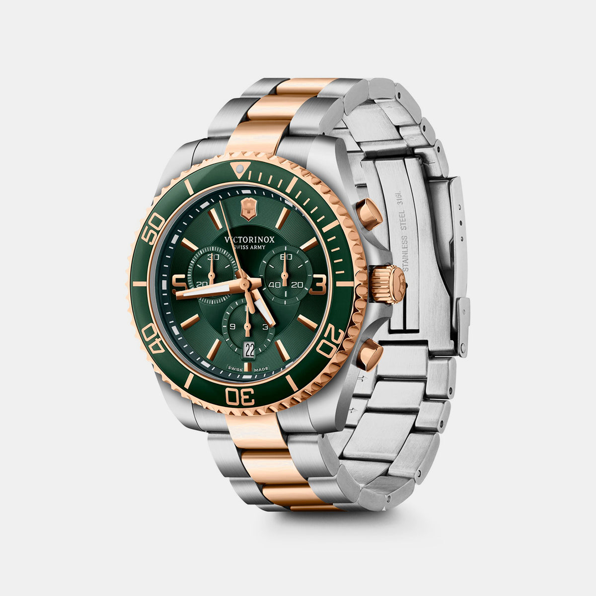 Maverick Men Quartz Green Dial Analog  Stainless Steel Watch 249186