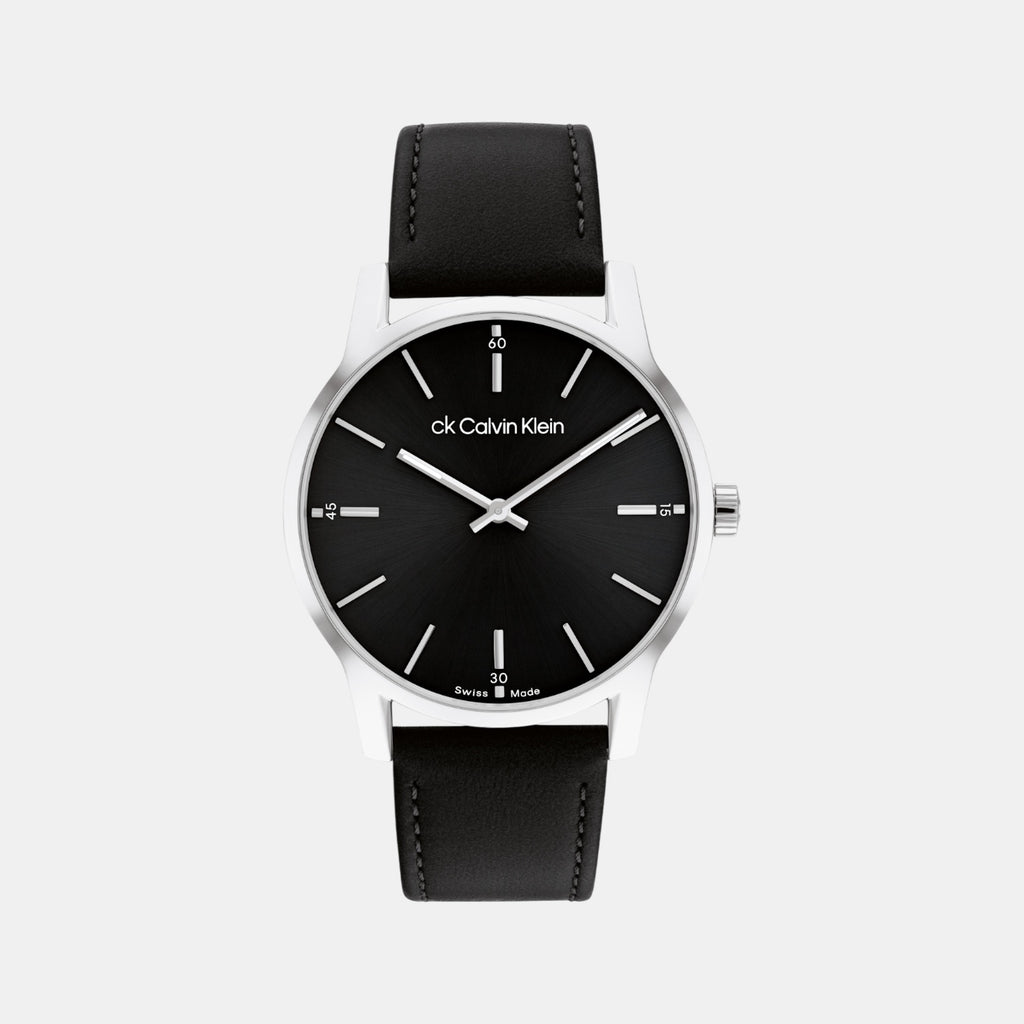 Unisex Quartz Black Dial Analog Stainless Steel Watch 25000013