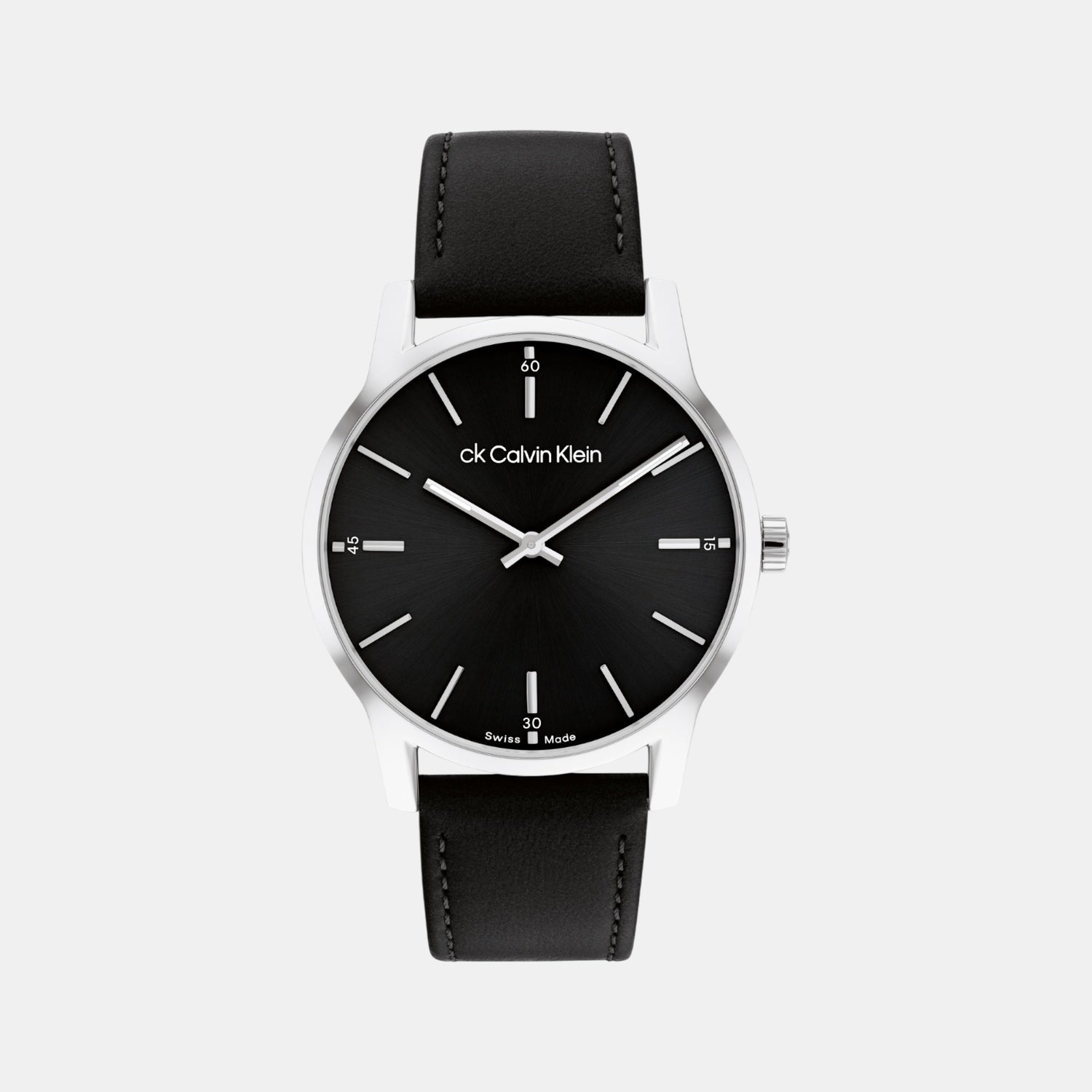 Unisex Quartz Black Dial Analog Stainless Steel Watch 25000013