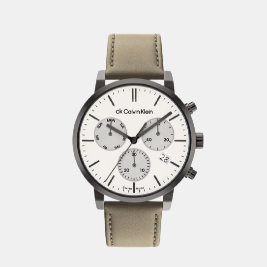 Calvin Klein Round White Chronograph watch