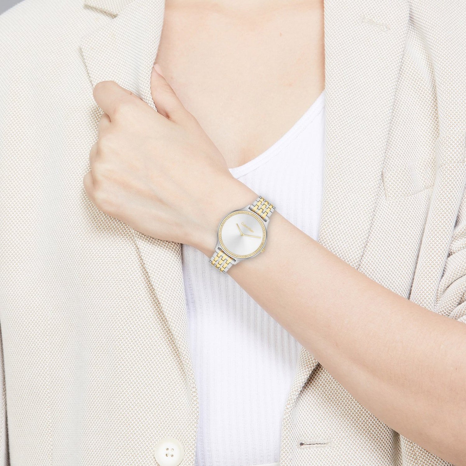 Timeless Women Quartz Silver Dial Analog Stainless Steel Watch 25100002