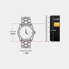 Timeless Women Quartz Black Dial Analog Stainless Steel Watch 25100003