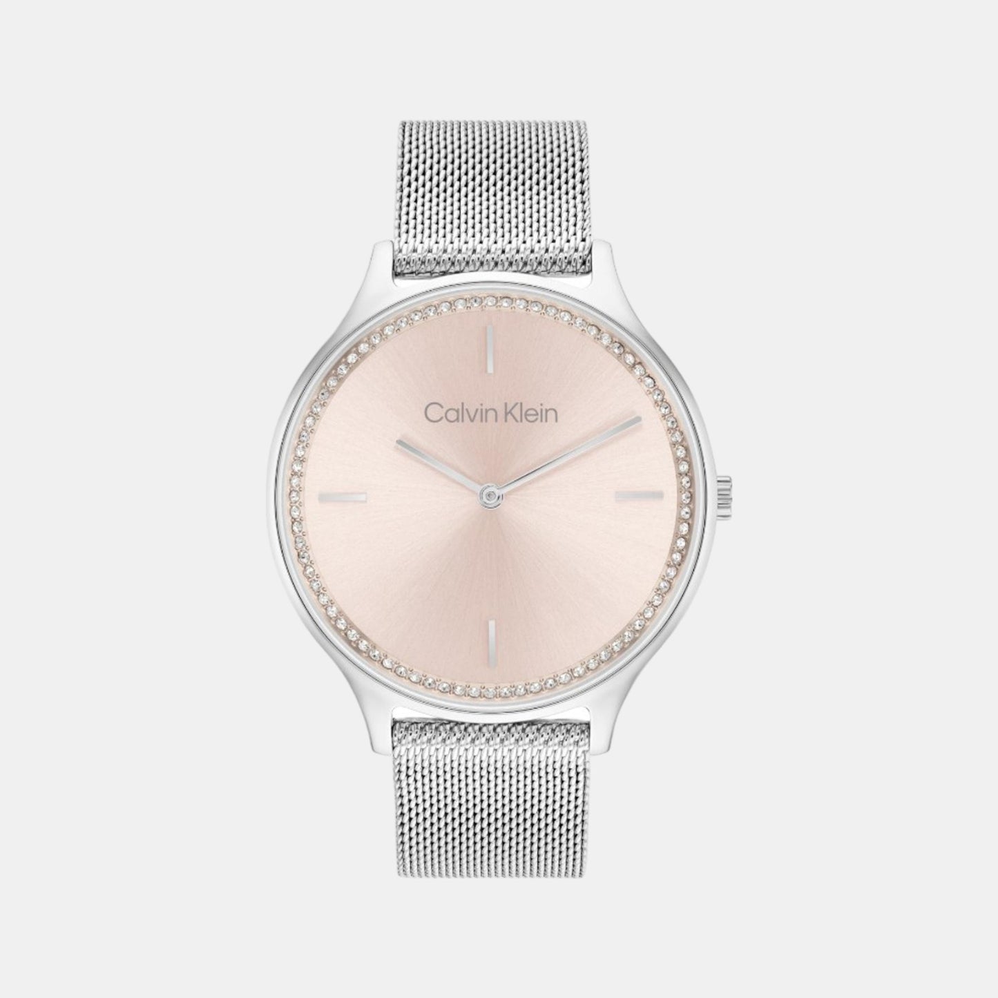 Quartz Women Analog Blush Mesh Watch 25100004