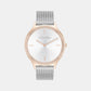 Quartz Women Analog Silver White Mesh Watch 25100006