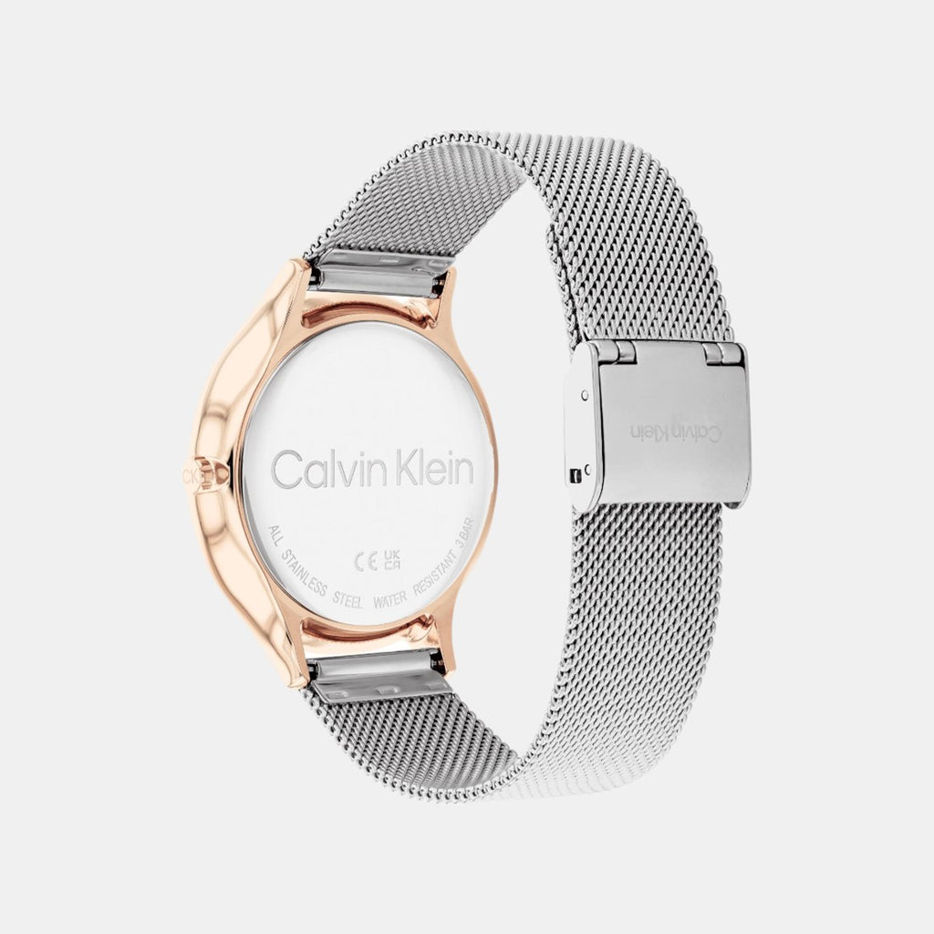 Calvin Klein Women Round Silver watch
