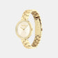 Quartz Women Analog Light Champagne Stainless Steel Watch 25100014