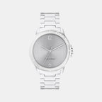 Women Quartz Grey Dial Analog Stainless Steel Watch 25100022