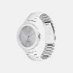 Women Quartz Grey Dial Analog Stainless Steel Watch 25100022