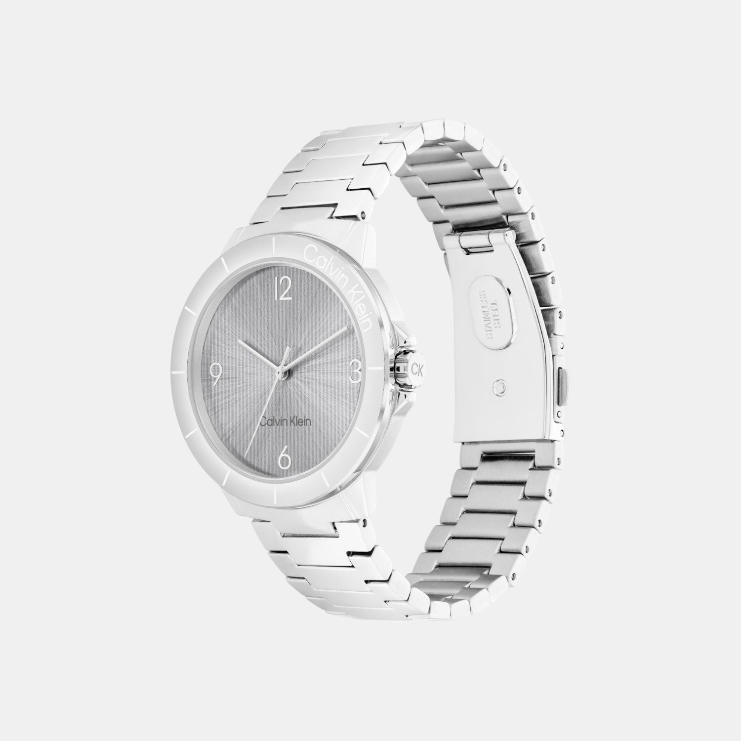 Women Quartz Grey Dial Analog Stainless Steel Watch 25100022