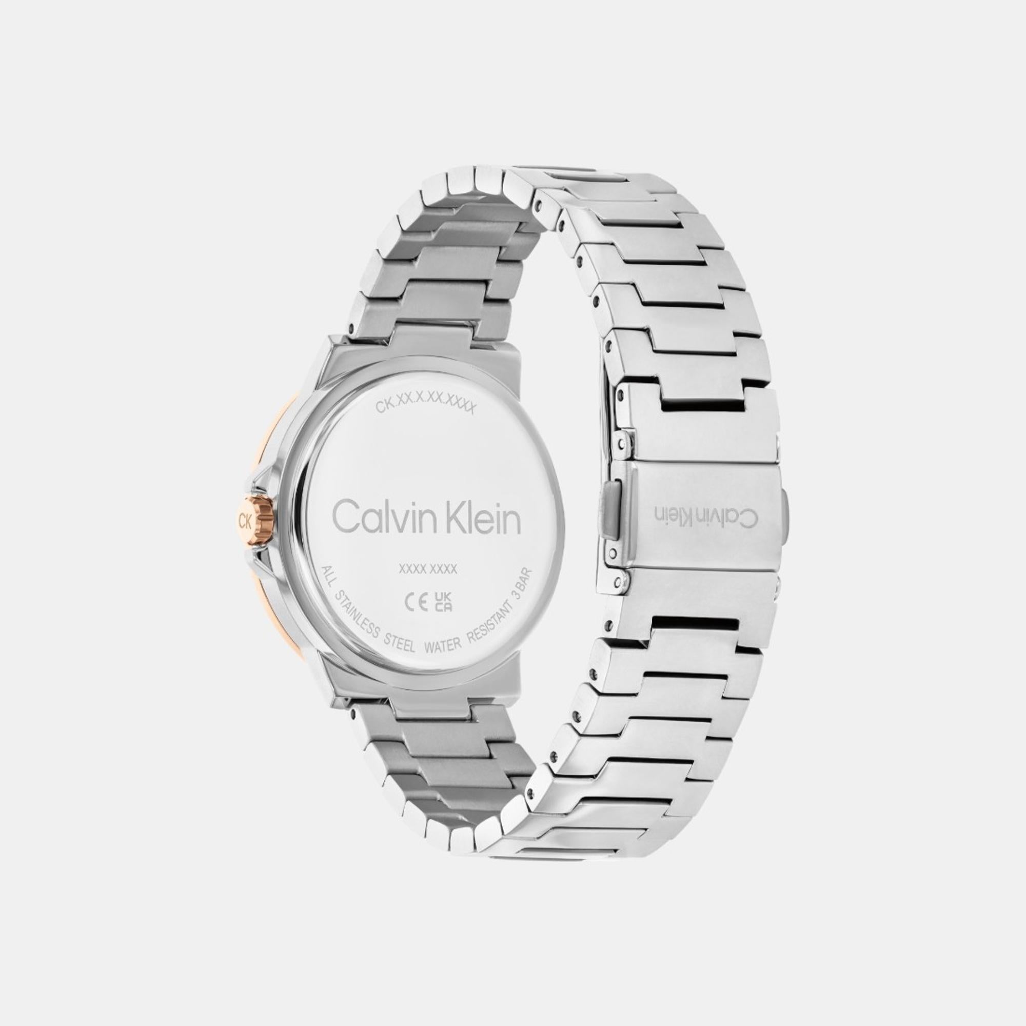 Calvin Klein Women Round Carnation Gold watch