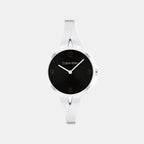 Women Quartz Black Dial Analog Stainless Steel Watch 25100026
