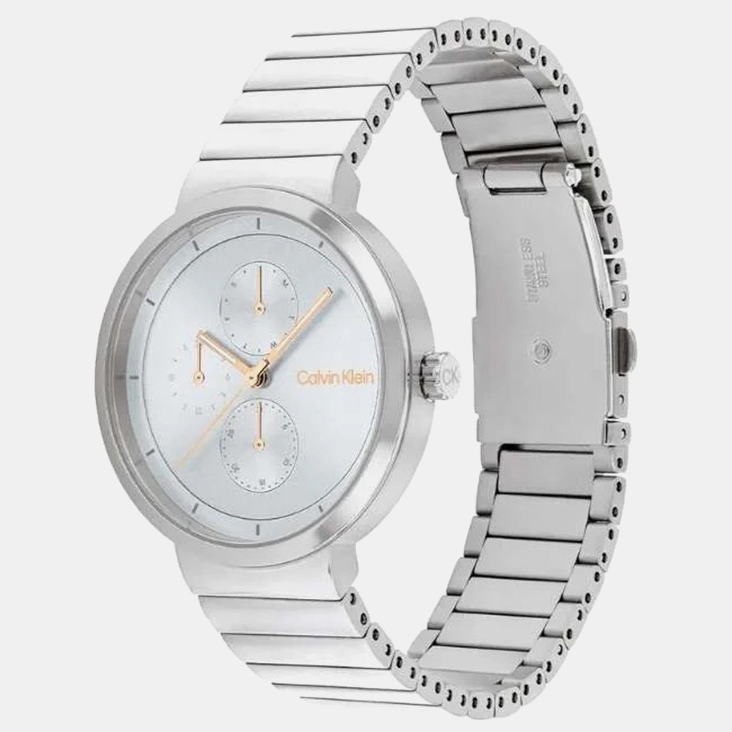 Create Women Quartz Blue Dial Multi-Function Stainless Steel Watch 25100032