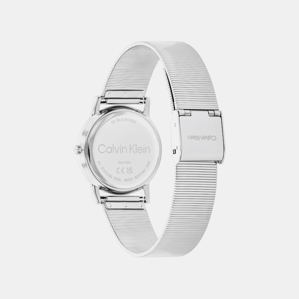 Ck Feel Women Quartz Silver Dial Analog Stainless Steel Watch 25100033