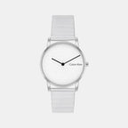 Ck Feel Women Quartz Silver & White Dial Analog Stainless Steel Watch 25100033