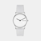 Ck Feel Women Quartz Silver & White Dial Analog Stainless Steel Watch 25100033