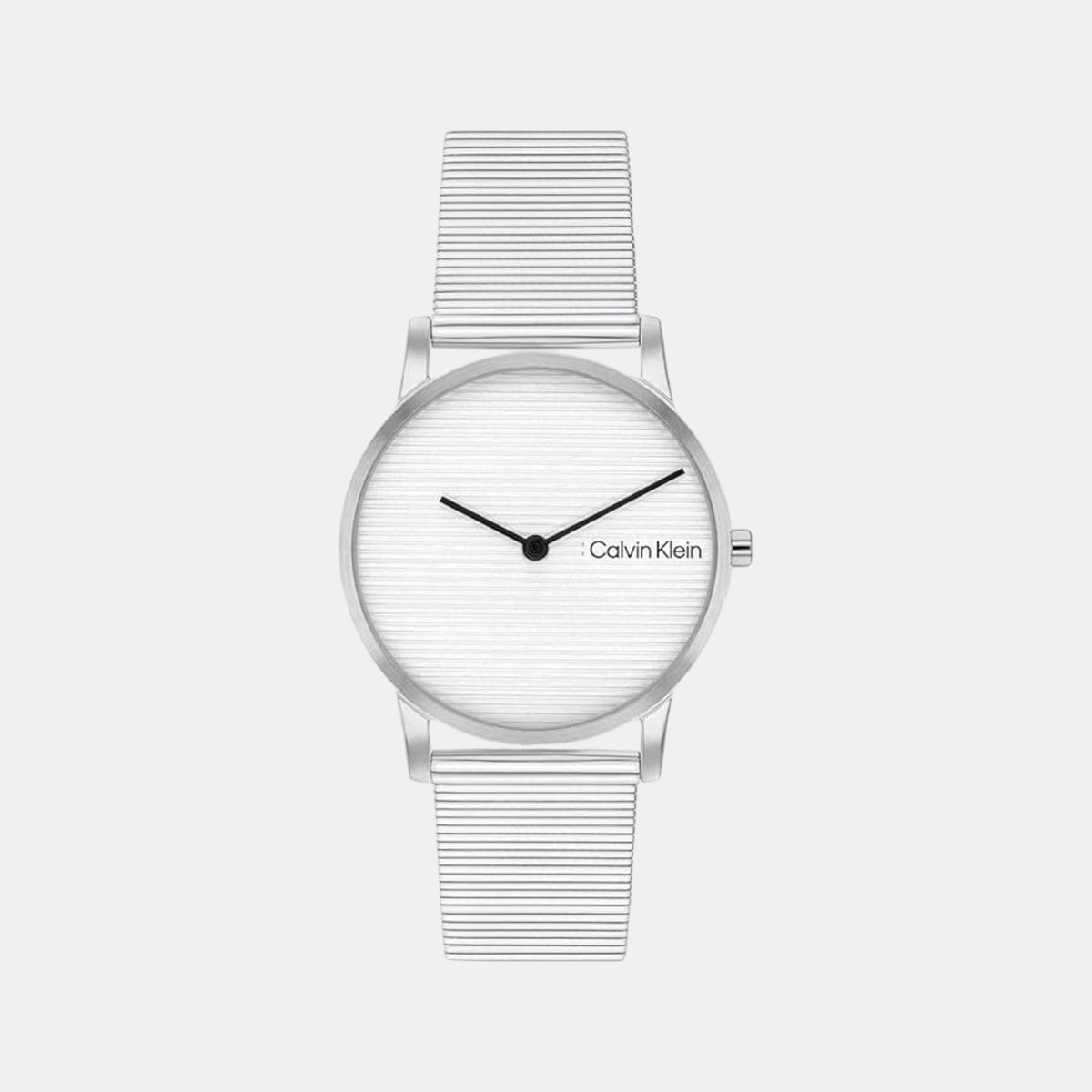 Ck Feel Women Quartz Silver Dial Analog Mesh Watch 25100033