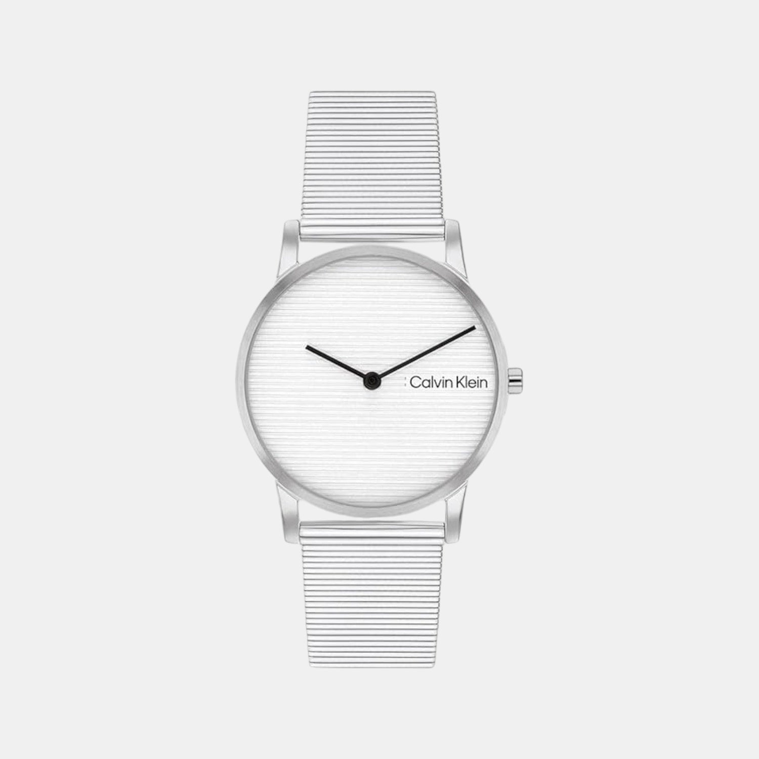 Ck Feel Women Quartz Silver & White Dial Analog Stainless Steel Watch 25100033