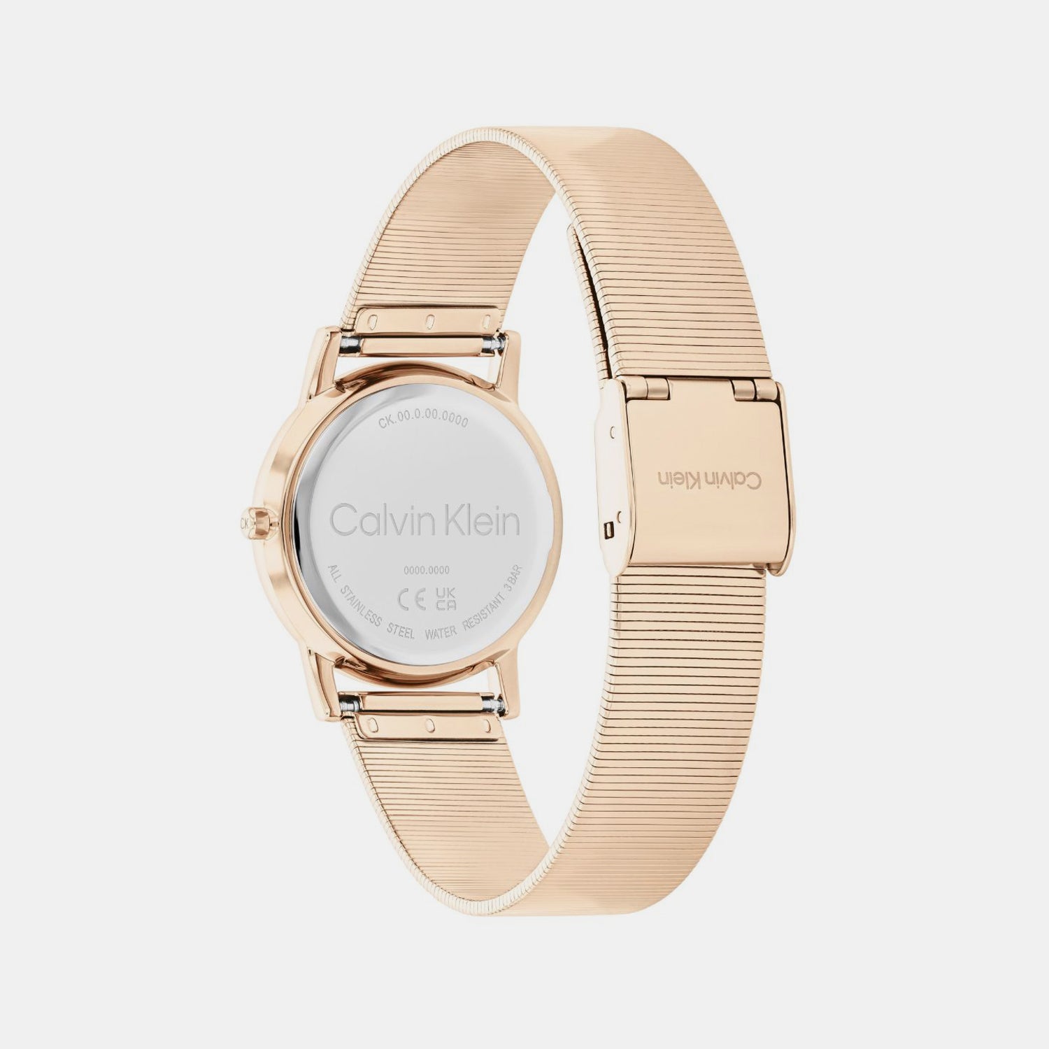 Calvin Klein Women Round Carnation Gold watch