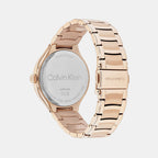 Calvin Klein Women Round Carnation Gold watch