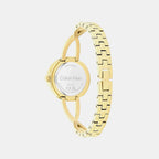 Sculpted Embrace Women Quartz Black Dial Analog Stainless Steel Watch 25100059