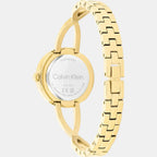 Sculpted Embrace Women Quartz Black Dial Analog Stainless Steel Watch 25100059