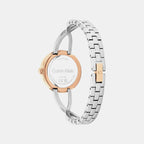 Sculpted Embrace Women Quartz Silver Dial Analog Stainless Steel Watch 25100060