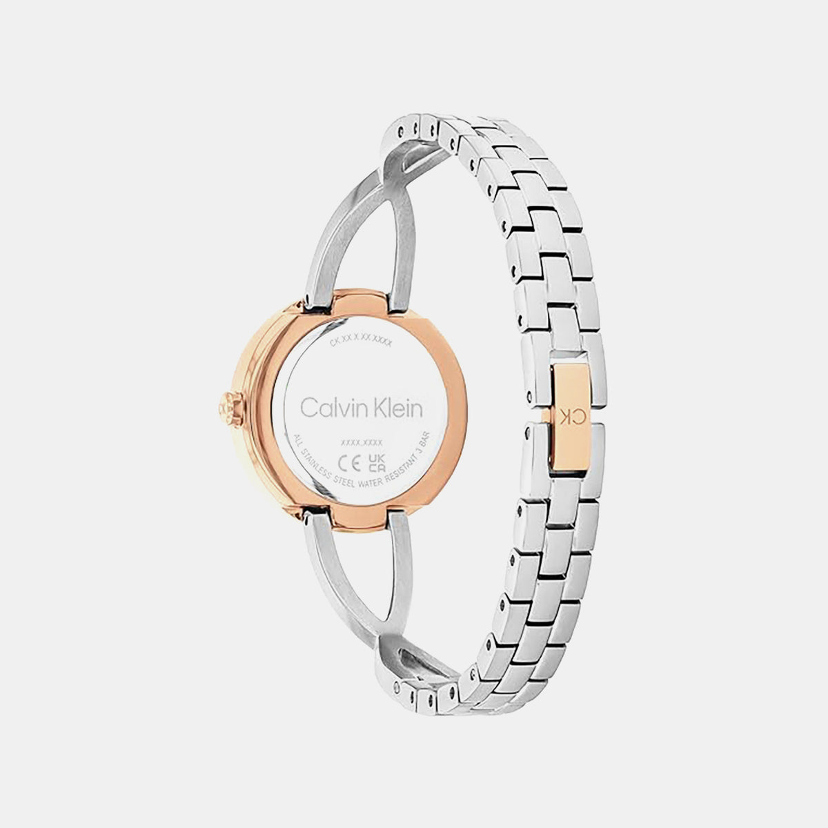 Sculpted Embrace Women Quartz Silver Dial Analog Stainless Steel Watch 25100060