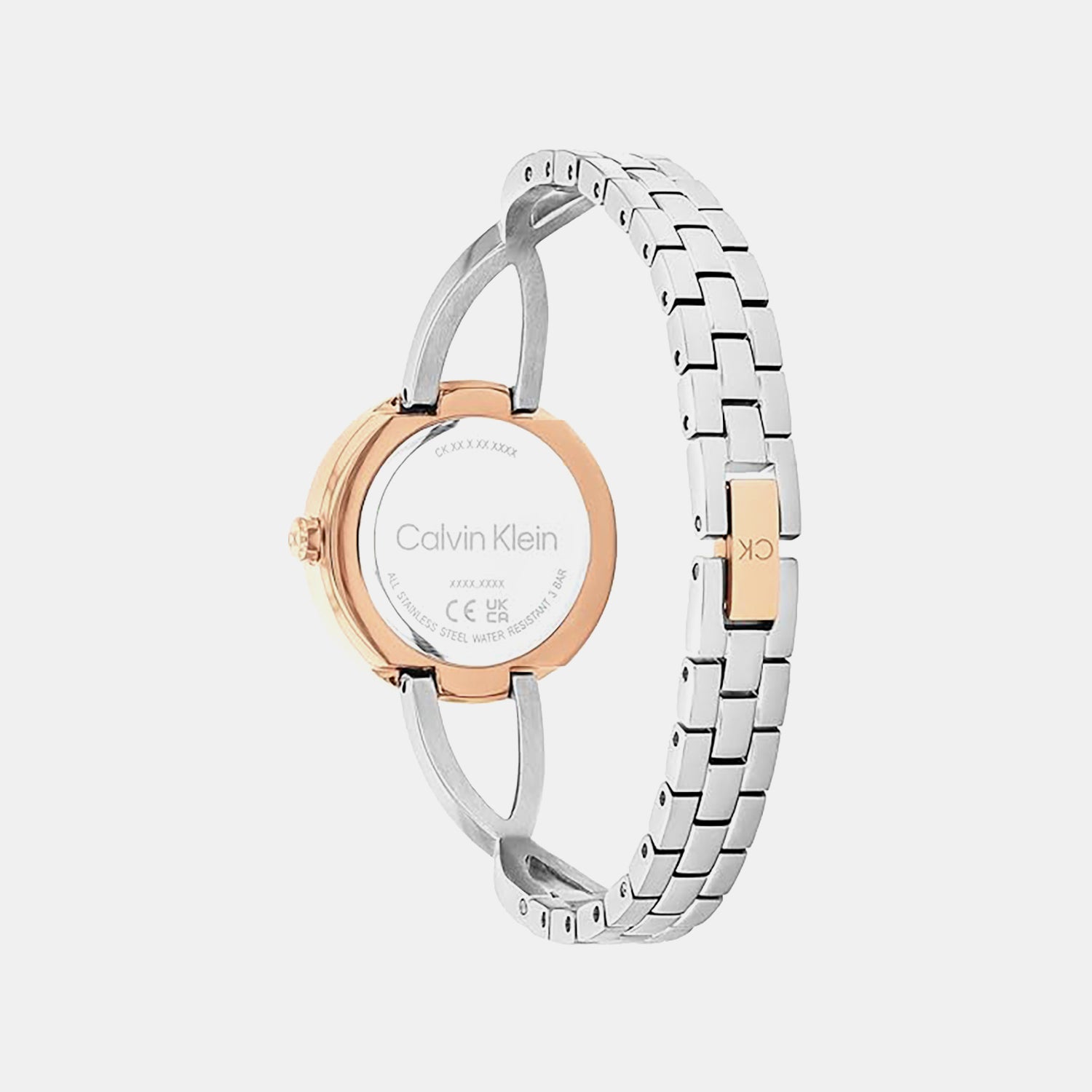 Sculpted Embrace Women Quartz Silver Dial Analog Stainless Steel Watch 25100060