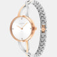 Sculpted Embrace Women Quartz Silver & White Dial Analog Stainless Steel Watch 25100060