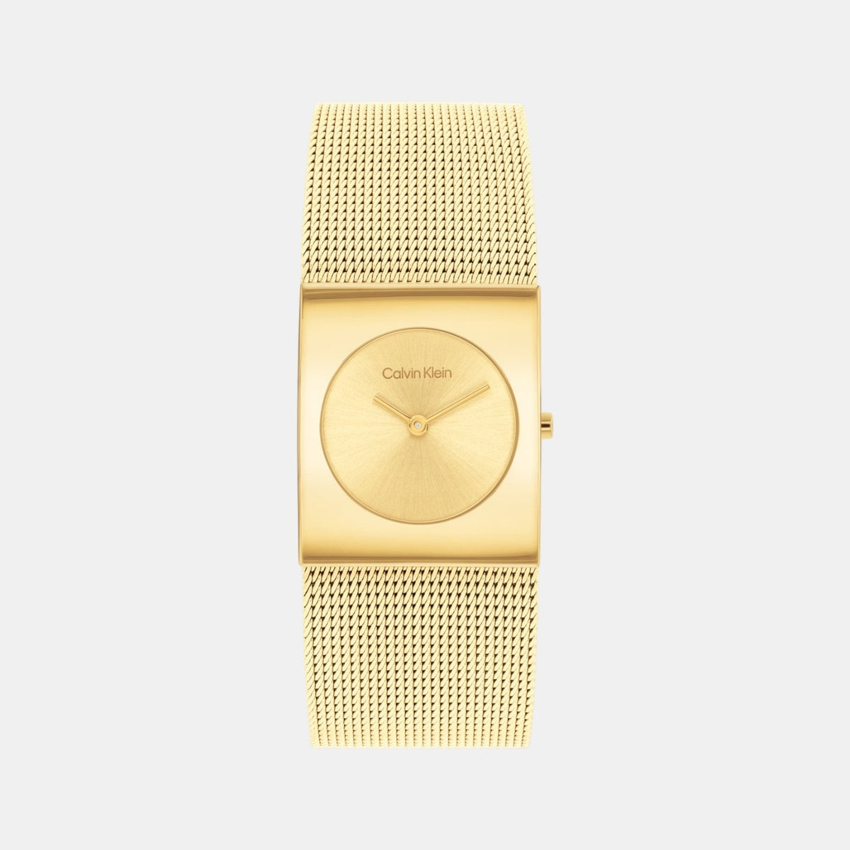 Ck Pulse Women Quartz Gold Dial Analog Mesh Watch 25100062