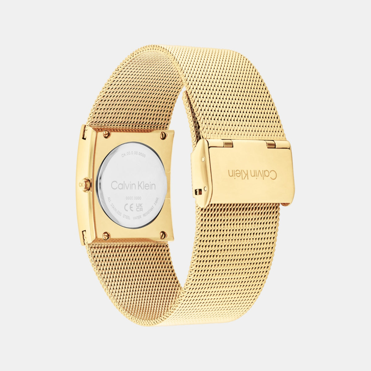 Ck Pulse Women Quartz Gold Dial Analog Mesh Watch 25100062