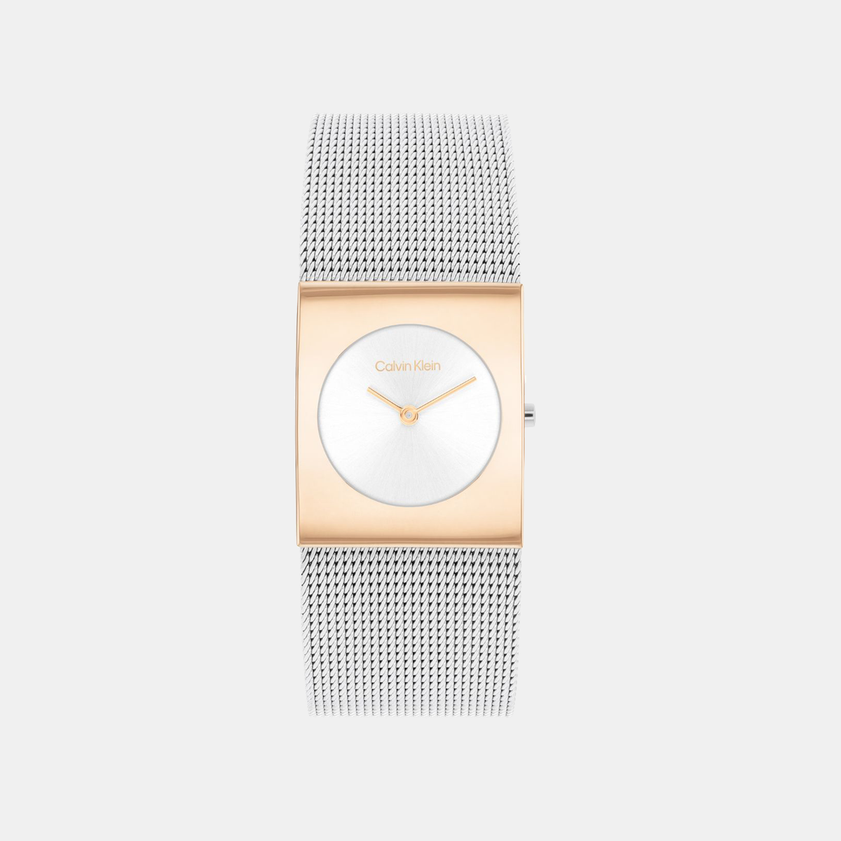 Calvin Klein Rectangular Silver White Analog watch