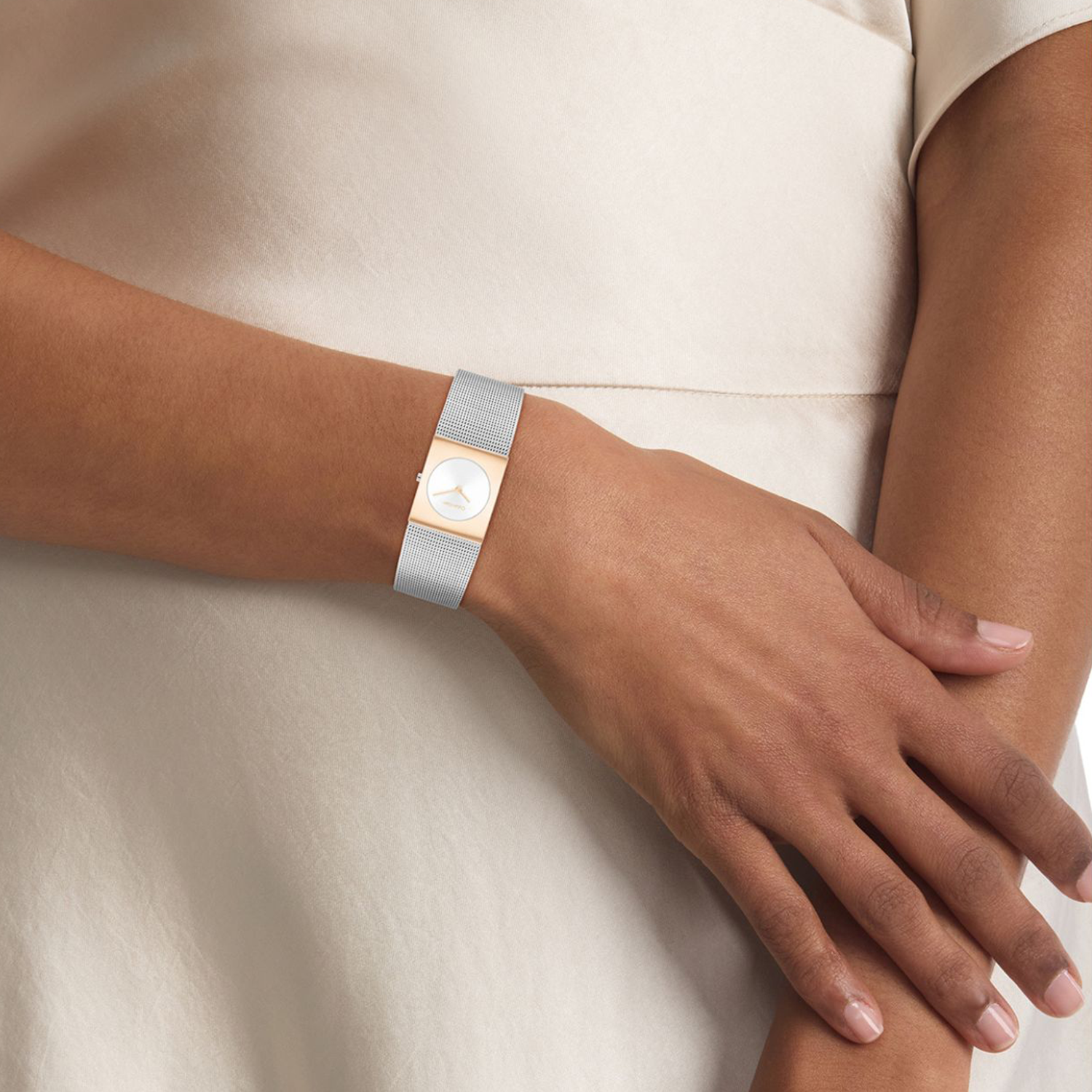 Calvin Klein Mesh Silver White watch