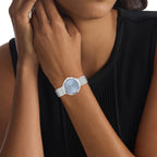 Women Quartz Blue Dial Analog Stainless Steel Watch 25100065