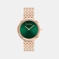 Women Quartz Green Dial Analog Stainless Steel Watch 25100068