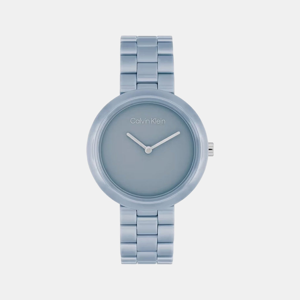 Ck Pure Women Quartz Blue Dial Analog Stainless Steel Watch 25100074