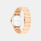 Ck Linear Elegance Women Quartz Brown Dial Analog Stainless Steel Watch 25100078