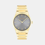 Ck Linear Elegance Women Quartz Grey Dial Analog Stainless Steel Watch 25100082