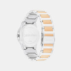 Ck Linear Elegance Women Quartz Silver Dial Analog Stainless Steel Watch 25100083