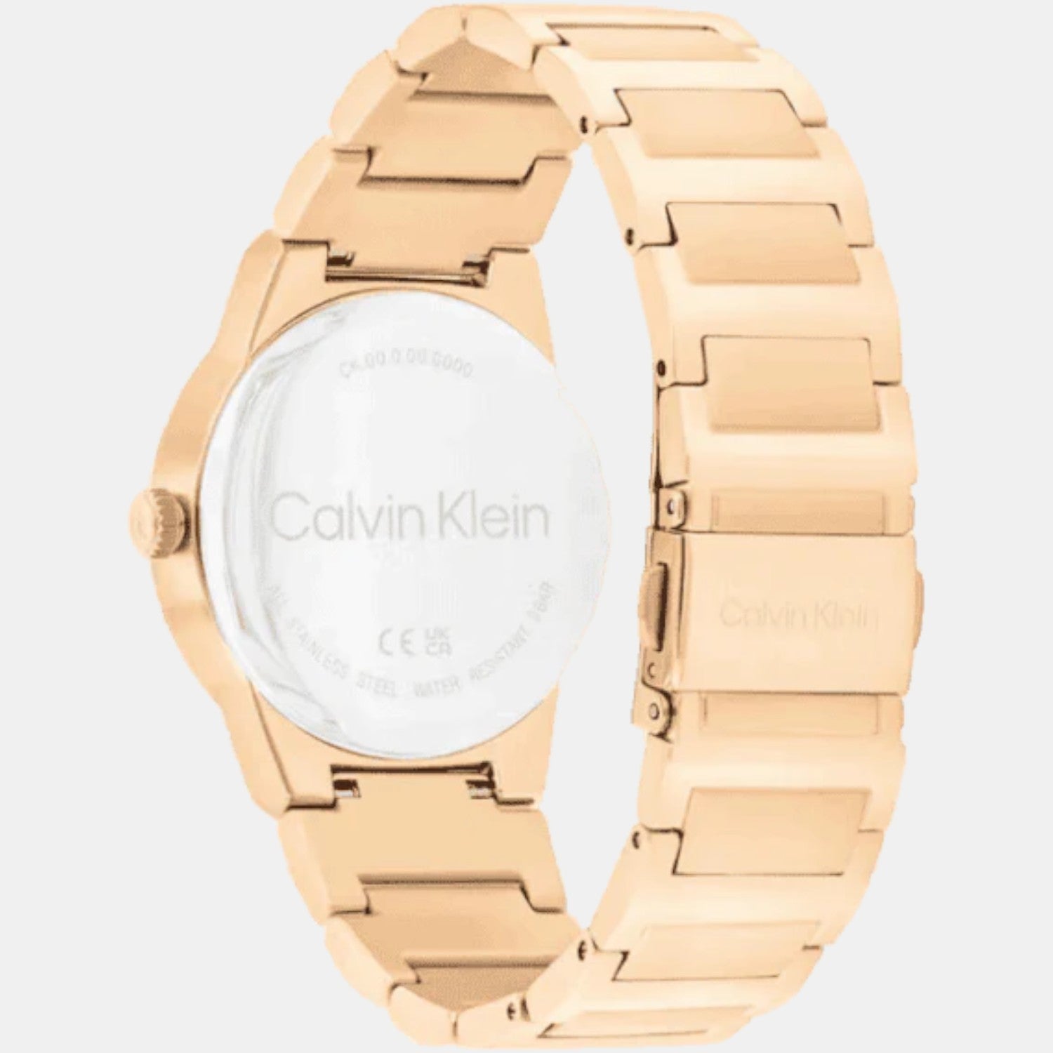 Ck Linear Elegance Women Quartz Black Dial Analog Stainless Steel Watch 25100086