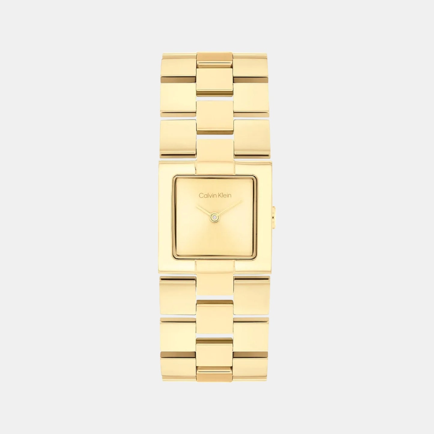 Ck Meridian Women Quartz Thin Gold Dial Analog Stainless Steel Watch 25100089