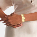 Ck Meridian Women Quartz Thin Gold Dial Analog Stainless Steel Watch 25100089