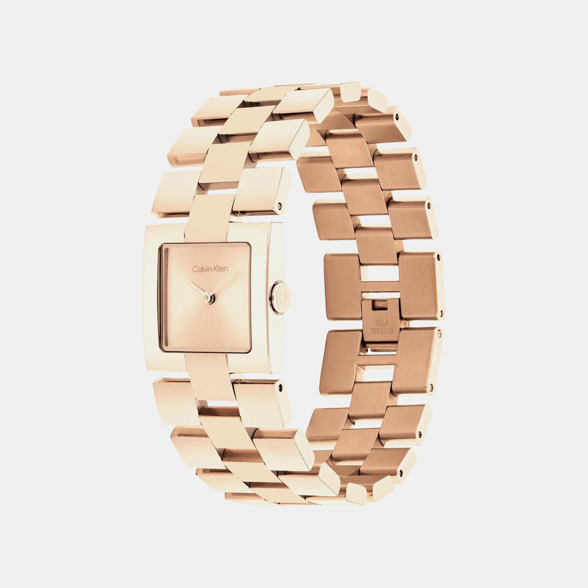 Ck Meridian Women Quartz Rose Gold Dial Analog Stainless Steel Watch 25100090